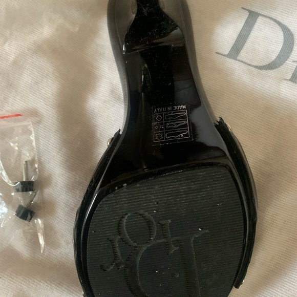 Christian Dior leather, black heeled sandal - Picture 5 of 5